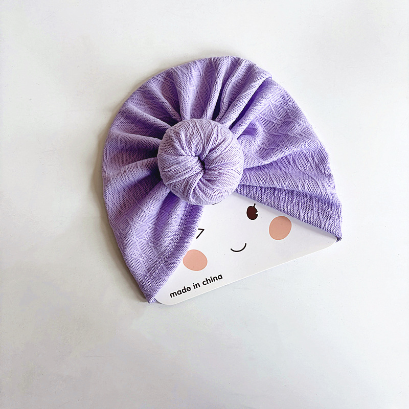 Purple donut hat-diamond pattern