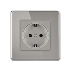 FIKO墙壁插座欧盟/英国标准钢化玻璃材料，带按钮开关/<span class=keywords><strong>USB</strong></span>/Type-C/室外防水电源插座