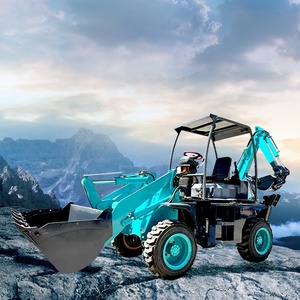 Diesel 4x4 Bagger lader Frontend Bagger lader JCB Typ 6T 8T Bagger lader von CNMC Radlader Gelb 4WD 4000kg 1, 2 m3 - Product Image 1