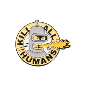 Komik anime robot alaşım rozeti karikatür içecek bira emaye pin - Product Image 5