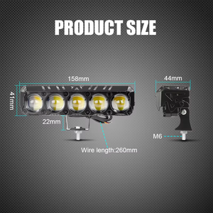 Çift renk beyaz sarı 50W motosiklet projektör Lens spot ışık LED araç aydınlatma sistemi, 5 Lens sis sürüş ışık - Product Image 2