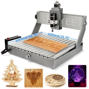 Diseño de riel lineal mejorado LUNYEE 400*400mm GRBL Control All-Metal LUNYEE 4040 CNC Router para madera
