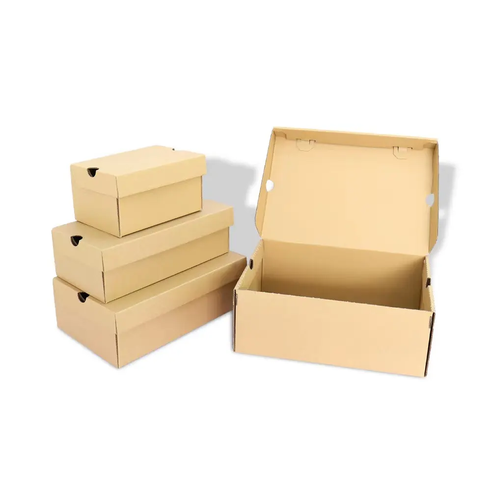 卸売カスタマイズ折りたたみ郵送包装印刷リサイクル段ボール靴箱