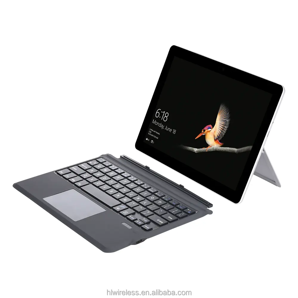Clavier tactile en cuir Pu personnalisé sans fil pour Microsoft Surface Go /Go 2 étui de clavier magnétique