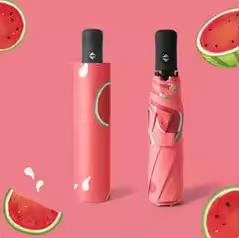 定制独特标志各种水果图案防紫外线便携式遮阳伞 - Product Image 2