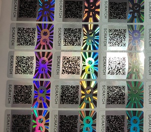 Hologramm benutzer definierte Druck einzigartige Codes kratzen QR-Codes Rolle Hologramm Aufkleber - Product Image 5
