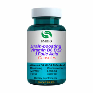 OEM/ODM di alta qualità cervello-amplificazione vitamina B6 e B12 & acido folico capsule migliorano l'immaginazione, la memoria e la funzione cerebrale. - Product Image 1