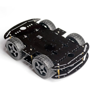 4WD Robot akıllı araç şasi kitleri siyah akrilik şasi kitleri için RC uzaktan kumanda robotik öğrenme seti oyuncaklar DIY meraklıları - Product Image 3
