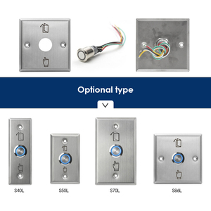 NC/NO/COM Metal Stainless Door <strong>Exit</strong> Switch Release LED Light <strong>Push</strong> <strong>Button</strong> Access Control Lock <strong>System</strong> - Product Image 6