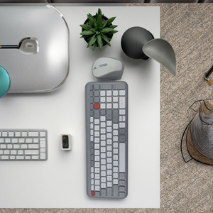 Colorido ergonómico Mini teclado inalámbrico ratón Combo Set Dual-Mode 2,4G BT Diseño popular para escritorio Laptop Office - Product Image 1