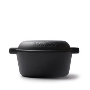 หม้อเหล็กหล่อพร้อมฝาปิด2-in-1 5QT เหล็กหล่อสำหรับทอดอาหารและอบ - Product Image 2