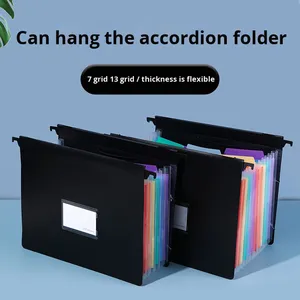 Looen Cross-Biên Giới Mô Hình Mới 7-Lưới/13-Lưới Treo Accordion Thư Mục Tập Tin PP Không Thấm Nước Văn Phòng Lưu Trữ Tài Liệu Lưu Trữ Túi - Product Image 5