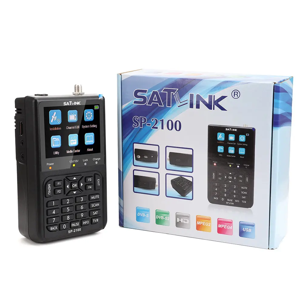 Localizador de señal SATLINK SP-2100, buscador de satélite HD, DVB-S2