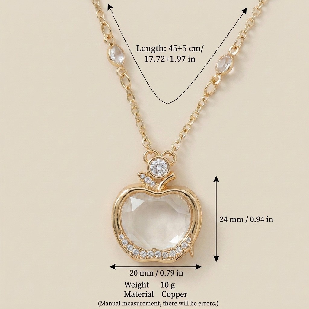 Collana apribile in vetro Apple - scatola vuota