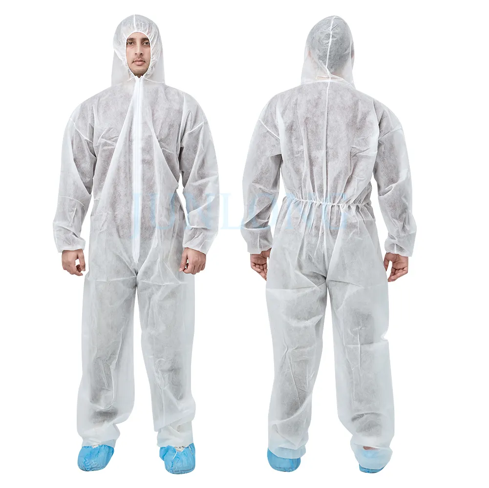 Chine usine vente ppe uniformes jetables vêtements jetables couvre robe de protection PP SMS combinaison de sécurité jetable
