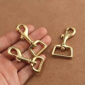 Latão Screw Lock Keychain Simples Brass Key Chain Ellipse <span class=keywords><strong>Shape</strong></span> Key Ring Brass Lock Clip Key Holders para Homens Mulheres