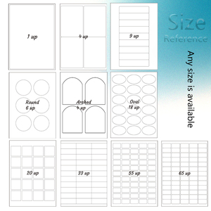 1 "x 2-5/8" 30up สี่เหลี่ยม FBA ป้ายกำกับรอบ40มมสติกเกอร์เปล่าที่มีกาวในตัวกำหนดเอง A4เลเซอร์พิมพ์สติกเกอร์แผ่นป้าย - Product Image 1