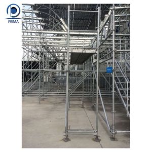 Prima, andamio tubular de acero pregalvanizado, soporte cruzado, andamio de marco tipo H para escalera de encofrado - Product Image 3
