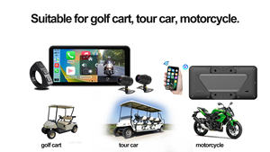 Navigatore <span class=keywords><strong>GPS</strong></span> impermeabile 6.25 pollici Wireless per moto/auto Carplay compatibile con fotocamere 2 HD 1080p e DVR - Product Image 3