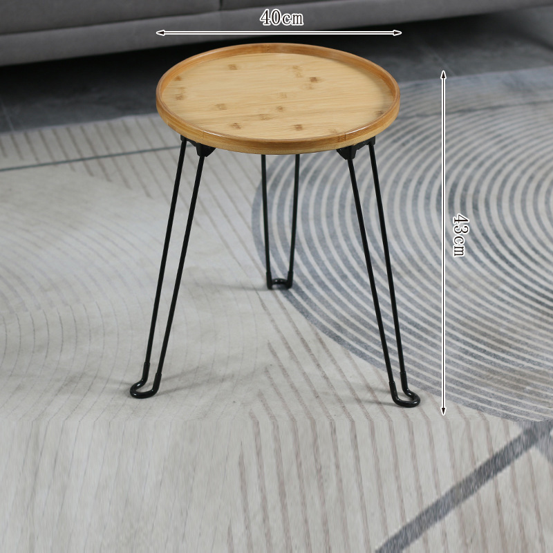 Natural color folding coffee table, 40cm long and 43cm high
