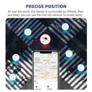 Rastreador de etiquetas de aire multifunción de plástico de alta calidad, dispositivo de navegación fácil de llevar para Apple's Find My - Product Image 5