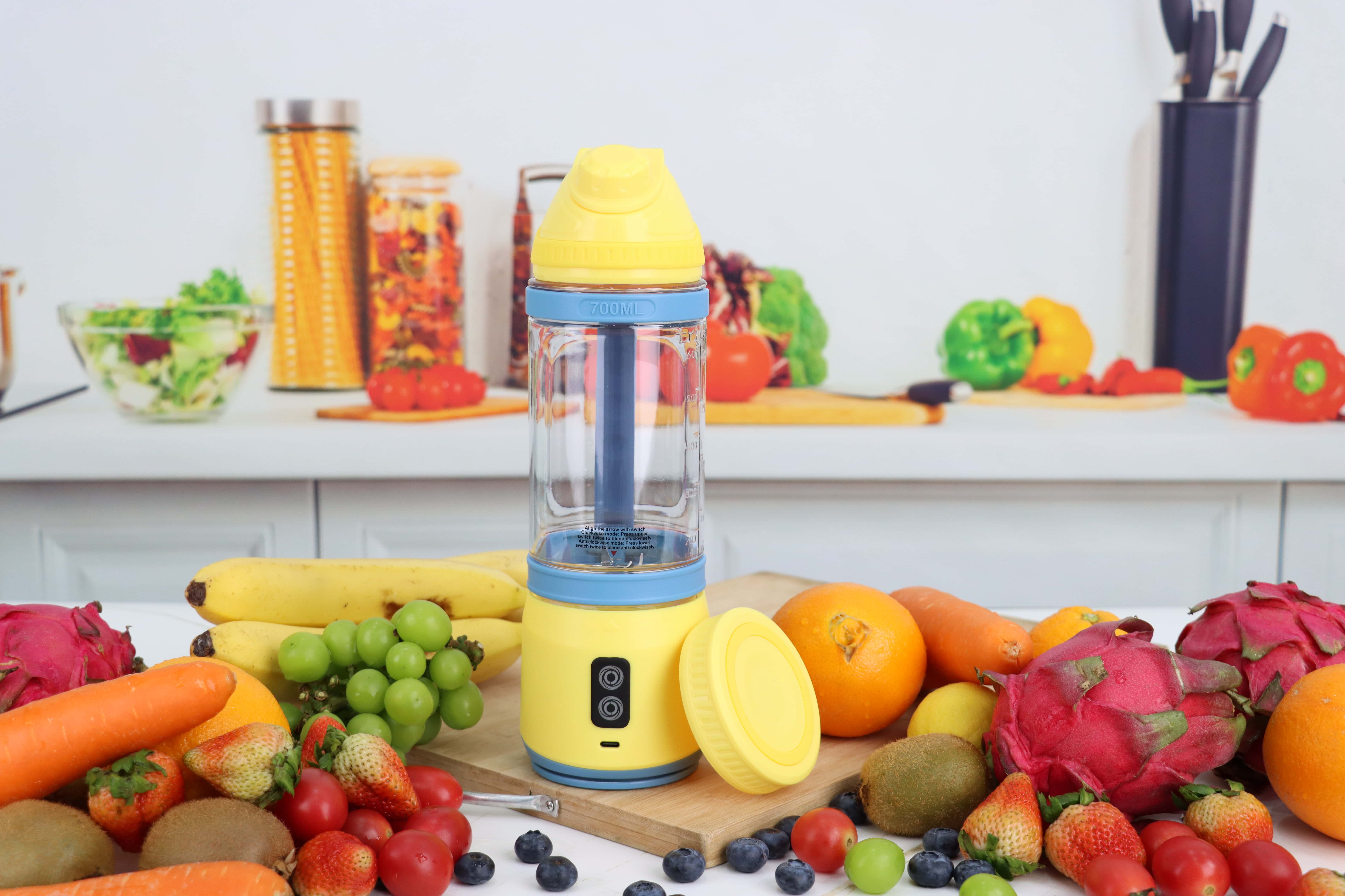 Yellow+blue portable blender