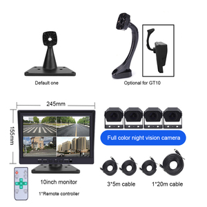 10 Inch AHD 720P 4ch Recorder DVR Car Monitor Vehicle Truck Night Vision Rear View Camera Support SD Card Recording - Product Image 4