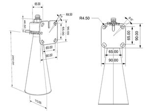Sensor transmisor de nivel de Radar de medición sin contacto Renke RS485 brida de salida instalar indicador de nivel de Radar - Product Image 4