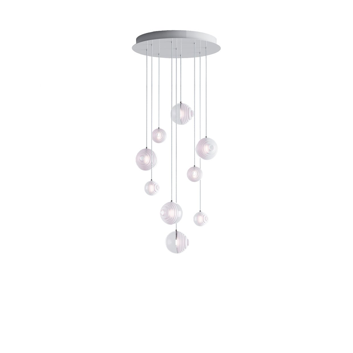 9-lights Size: Dia 50cm x H 150cm / Clear