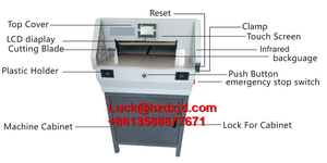 FRONT H490T Electric Paper Cutter <strong>With</strong> 100groups X 96 <strong>Steps</strong> <strong>Program</strong> 490*490mm <strong>with</strong> <strong>7</strong> Inch Touch Screen - Product Image 5