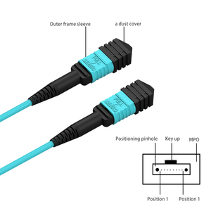 MPO(f) ~ MPO(f) 12f LSZH 3.0m低損失光ファイバーパッチコードMpoトランクケーブル - Product Image 3