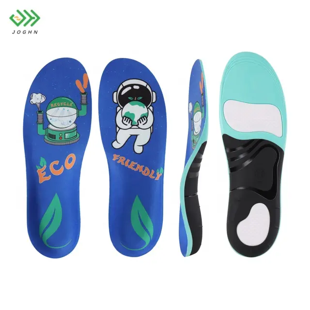 JOGHN Environmental friendly material Plastic Recycle Flat Foot Arch Support Posture Corrector Orthotic Insole