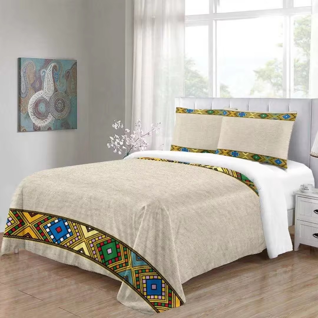1A016 3 pcs(2 pillow covers and 1 quilt cover)