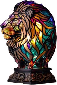 动物植物系列彩色台灯夜灯，树脂波西米亚画装饰床头台灯，可爱动物台灯 - Product Image 2