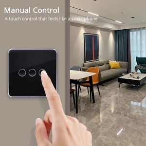 2023ハイエンドコンケーブガラスタッチライトスイッチ123ギャングZigbee/WiFiアルミニウム合金フレームスマートホーム用Alexaボイスコントロール - Product Image 5