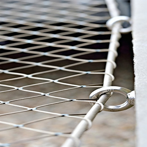 Linh hoạt hàng rào an toàn lưới-thép không gỉ 304/316 Wire Rope <span class=keywords><strong>Net</strong></span> cho atrium & xây dựng nội thất bảo vệ - Product Image 3