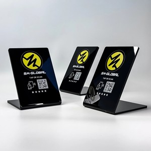 Tùy chỉnh NFC đứng phương tiện truyền thông xã hội xem xét NFC PVC Google xem xét thẻ Menu hiển thị đứng - Product Image 6