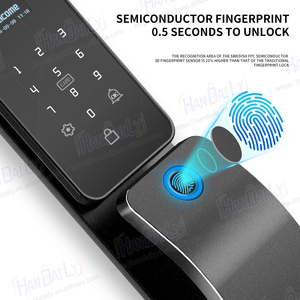 Tuya Wifi su geçirmez akıllı kapı bakmak için yüz tanıma dijital kilit kart anahtar ahşap kapı biyometrik parmak izi Video çağrı - Product Image 3
