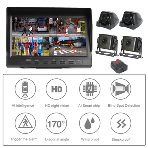 Sistema de detección de punto ciego AI, sistema de monitor de cámara de vista lateral de camión, detección de personas, vehículo, advertencia de colisión cercana - Product Image 4
