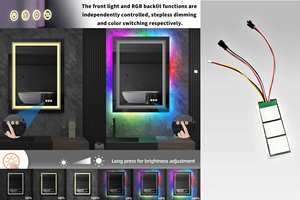 DC 12V 5A 60W RGB Led strip controller per sensore Touch a specchio interruttore di controllo a tre pulsanti - Product Image 3