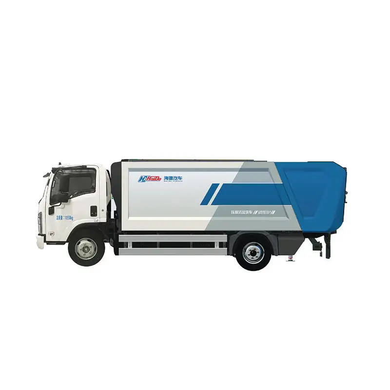 Çöp toplama için güvenilir motor pompası ve şanzıman ile yeni ağır manuel çöp kompaktörlü kamyon