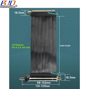 270 độ PCI-E 5.0 16X đến X16 <span class=keywords><strong>Card</strong></span> đồ họa GPU Riser cáp mở rộng Gen5 20cm 30cm 40cm 60cm cho rtx5090d rx9070xt A100 H100 - Product Image 3