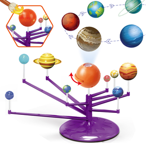 Yeni 2 In 1 Astronomy Planet Model beyin Diy kök güneş sistemi Planetarium projektör ile dokuz gezegen oyuncak - Product Image 3