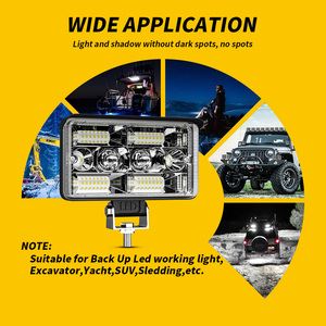 DXZ4インチLedヘッドライトビームLedワークライト、DRLパーキングライト付きトラックSUV ATV4WDスポットライトとフラッドライトの組み合わせ - Product Image 5
