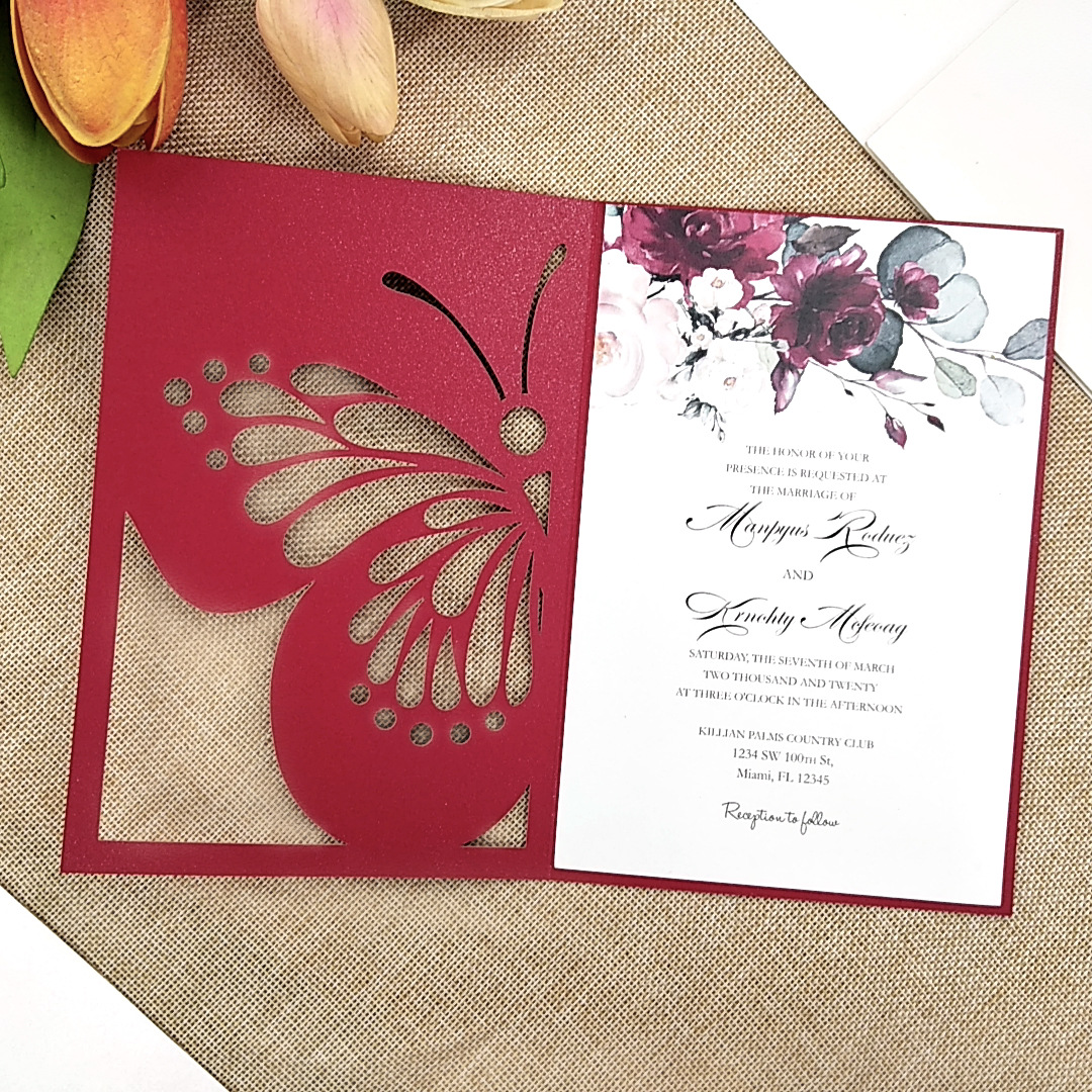 Impression de cartes rouges chinoises : impression de la page intérieure.