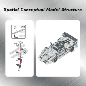 模型3D金属模型套件赛车男孩智能手工组装模型批发 - Product Image 5