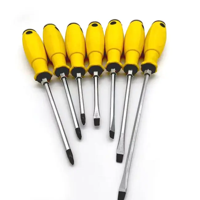 Tournevis flexible à marteau télescopique jaune spécial à auto-taraudage robuste
