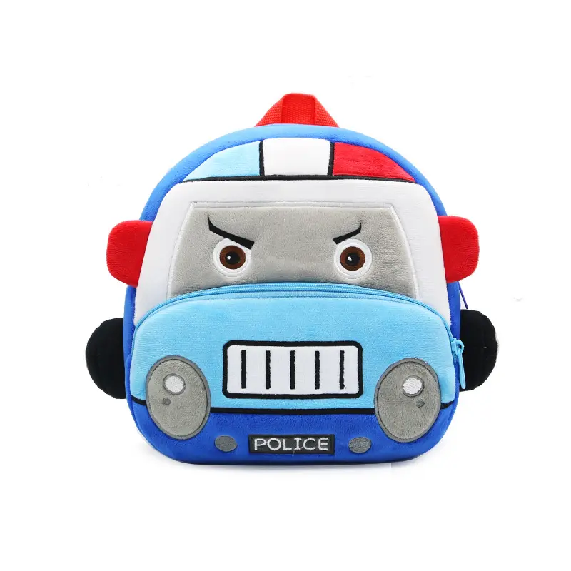 Children's School Bag Toddler Cartoon Plush Contest Patrol Police Mini Kids Plush Backpack Doll Cute Kids Backpack