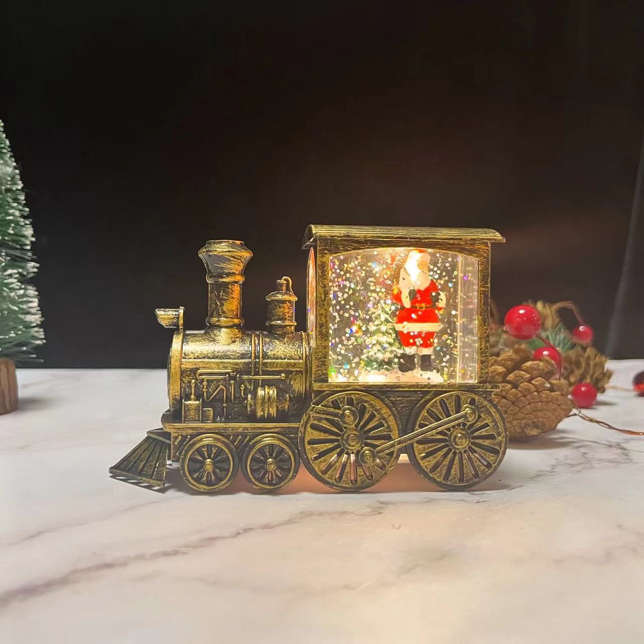 Tête de mort de tour de train d'injection d'eau en or brossé