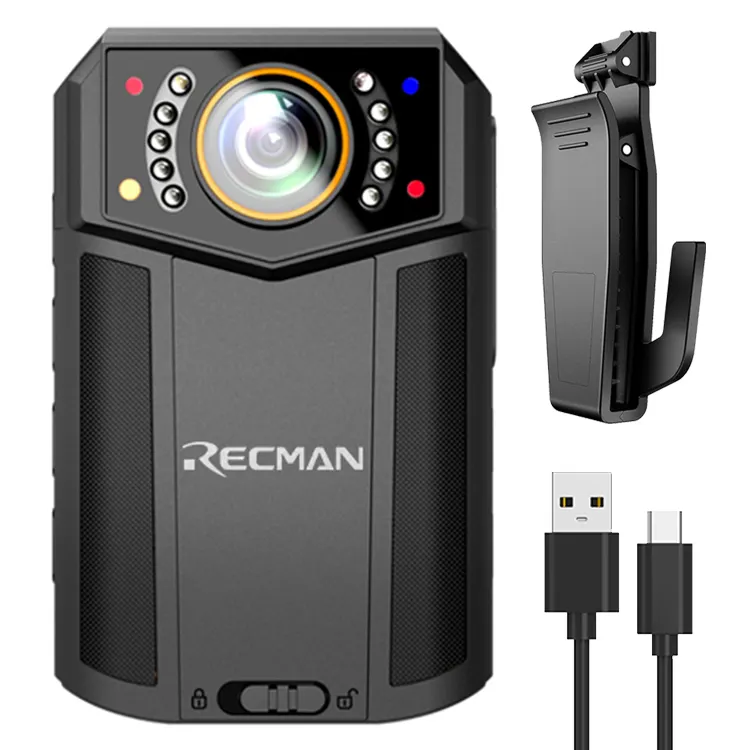 HD 4K 1296P GPS Mini cámara de cuerpo por Cop Cámaras de video desgastadas portátiles con visión nocturna Cámara desgastada por el cuerpo